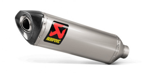 Slip On + link pipe for Akrapovic header (Trackday) including Bracket Carbon 